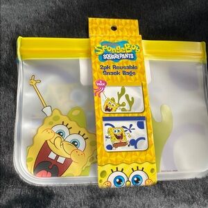 SpongeBob SquarePants Yellow and Clear Snack Bags